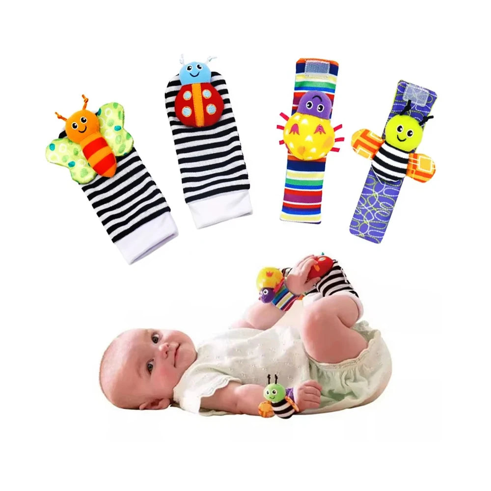Adorable Baby Rattle Socks & Wrist Toys