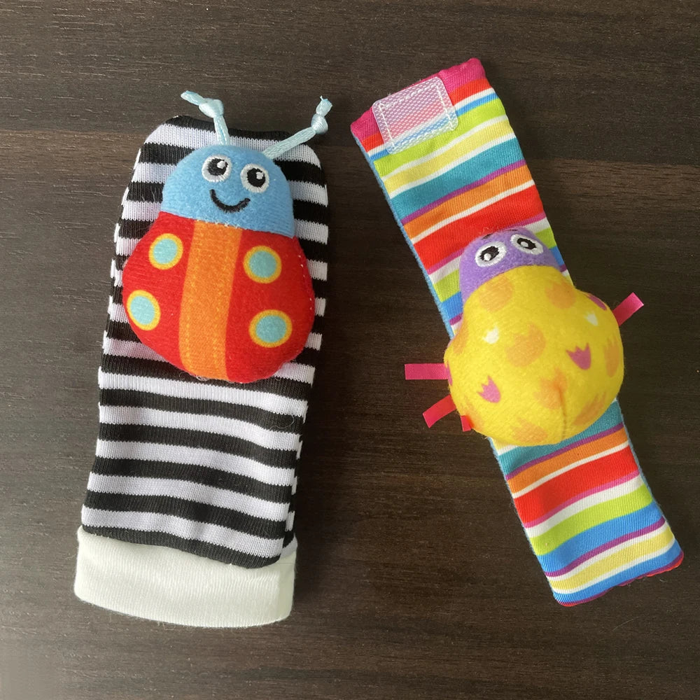 Adorable Baby Rattle Socks & Wrist Toys