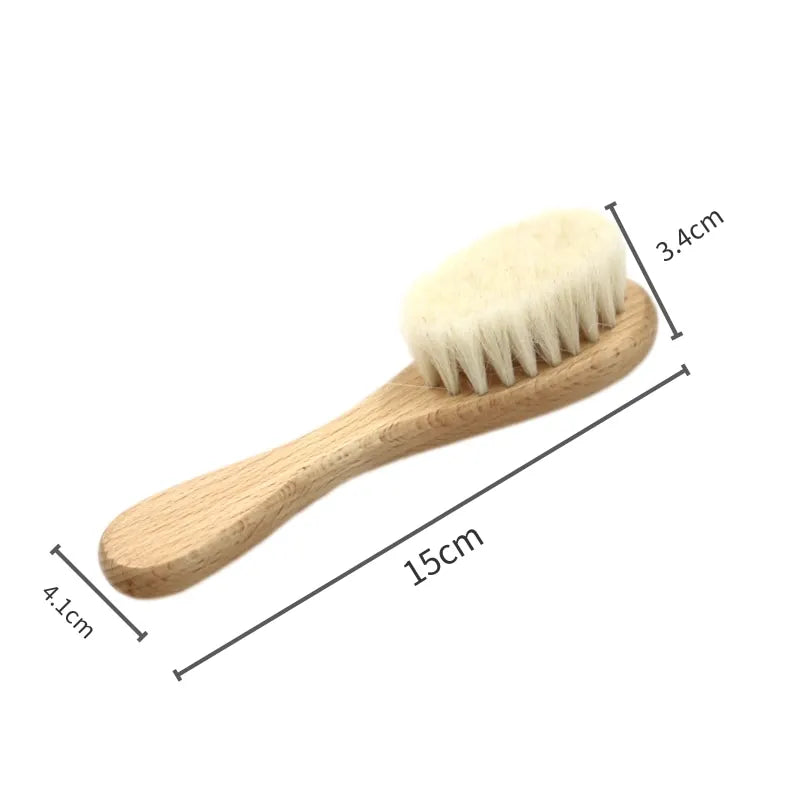 Natural Wooden Baby Hair Brush & Comb Gift Set