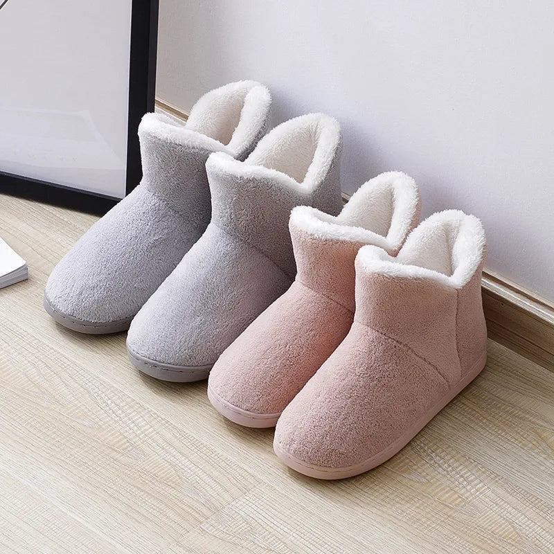 Cozy Winter Home Slippers – Warm, Soft & Non-Slip for Couples