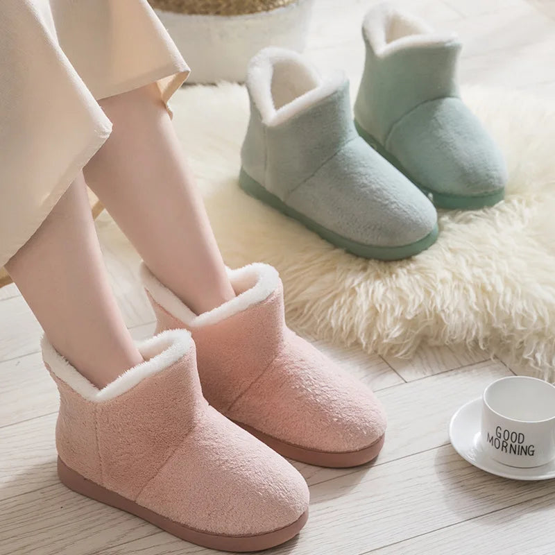 Cozy Winter Home Slippers – Warm, Soft & Non-Slip for Couples