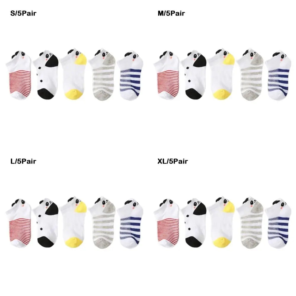 5 Pairs Cute Panda Kids Socks 🐼🧦