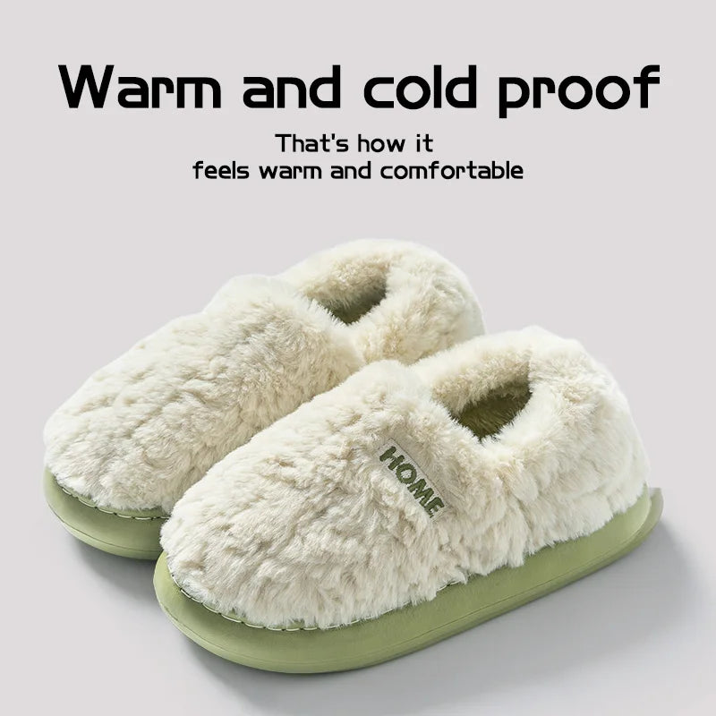 Winter Warm Plush Cotton Slippers Comfort