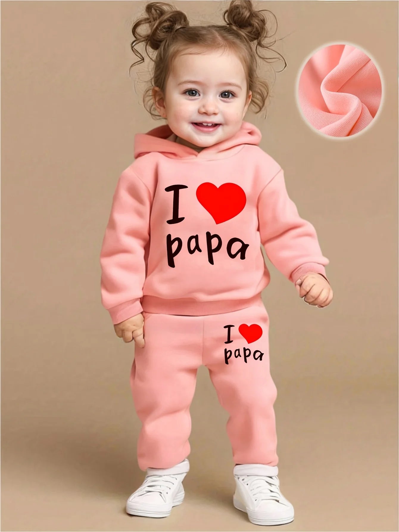Baby Girl Fleece Hoodie & Jogger Set