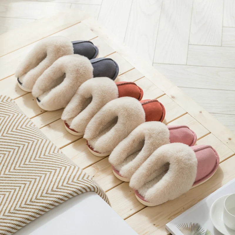 Cozy Velvet Winter Home Slippers