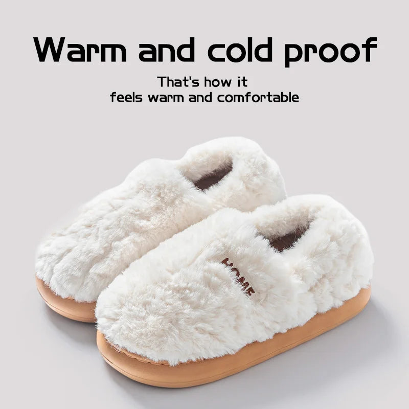 Winter Warm Plush Cotton Slippers Comfort