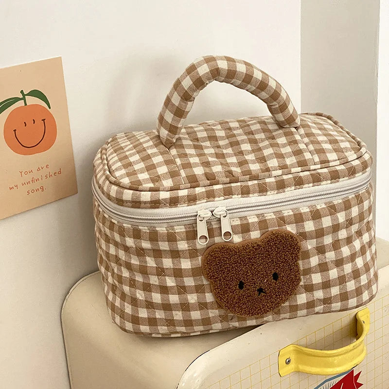 Cute Bear Mom Makeup & Baby Organizer Bag