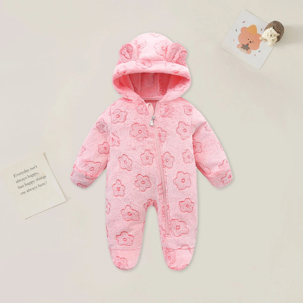 Warm Baby Romper – Soft Cartoon Jumpsuit 0–12M