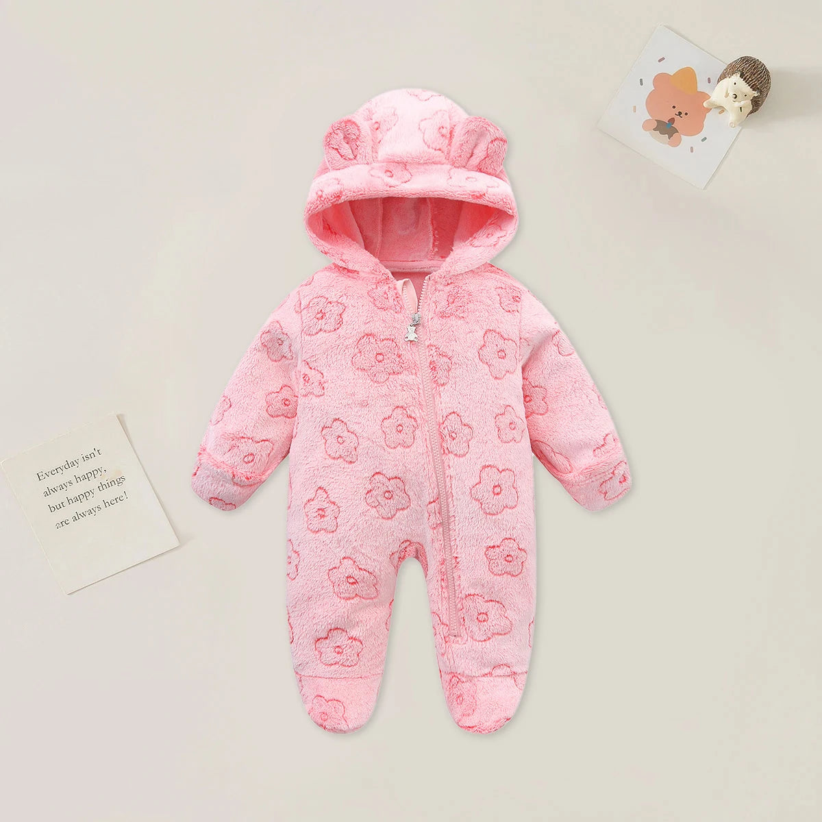 Warm Baby Romper – Soft Cartoon Jumpsuit 0–12M