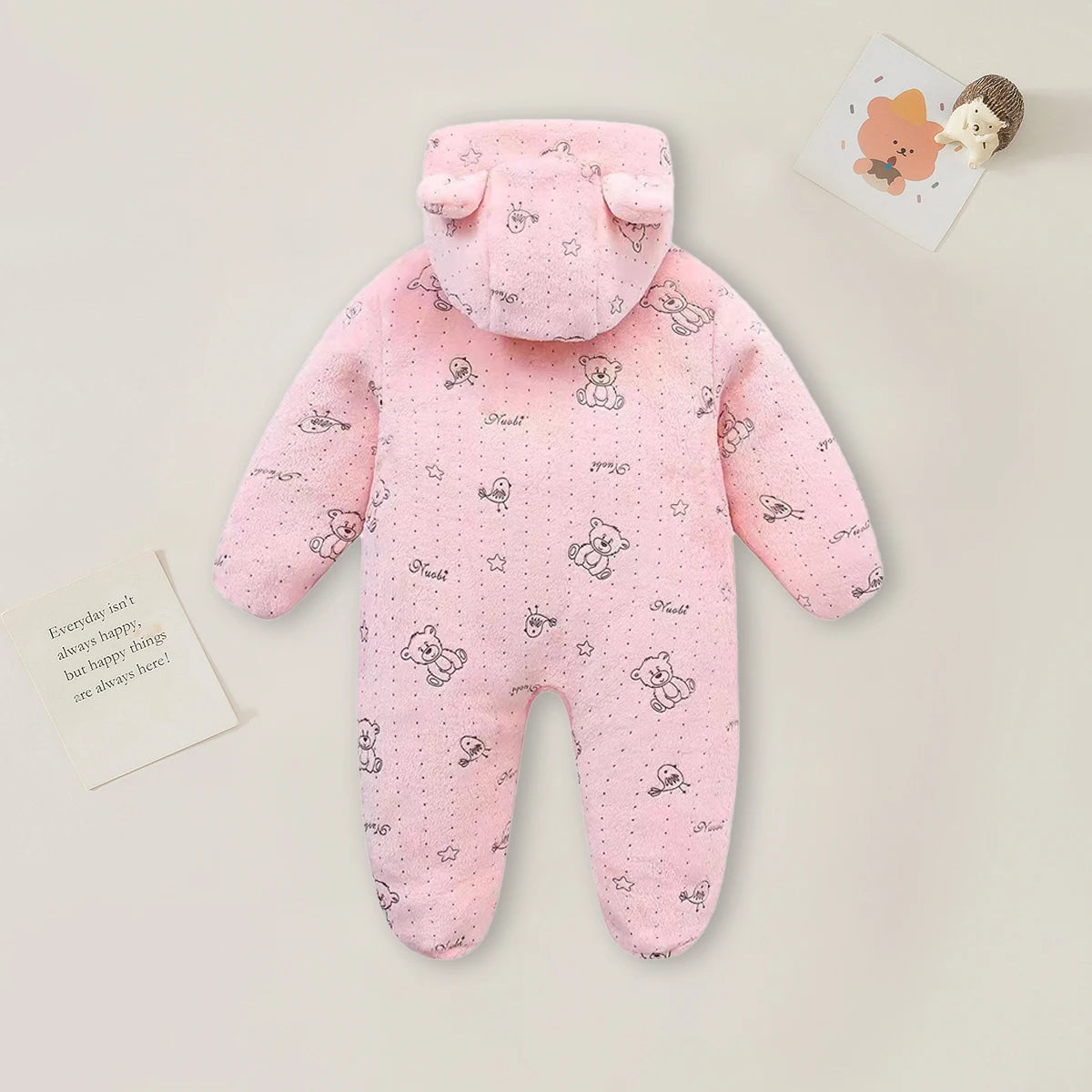 Warm Baby Romper – Soft Cartoon Jumpsuit 0–12M