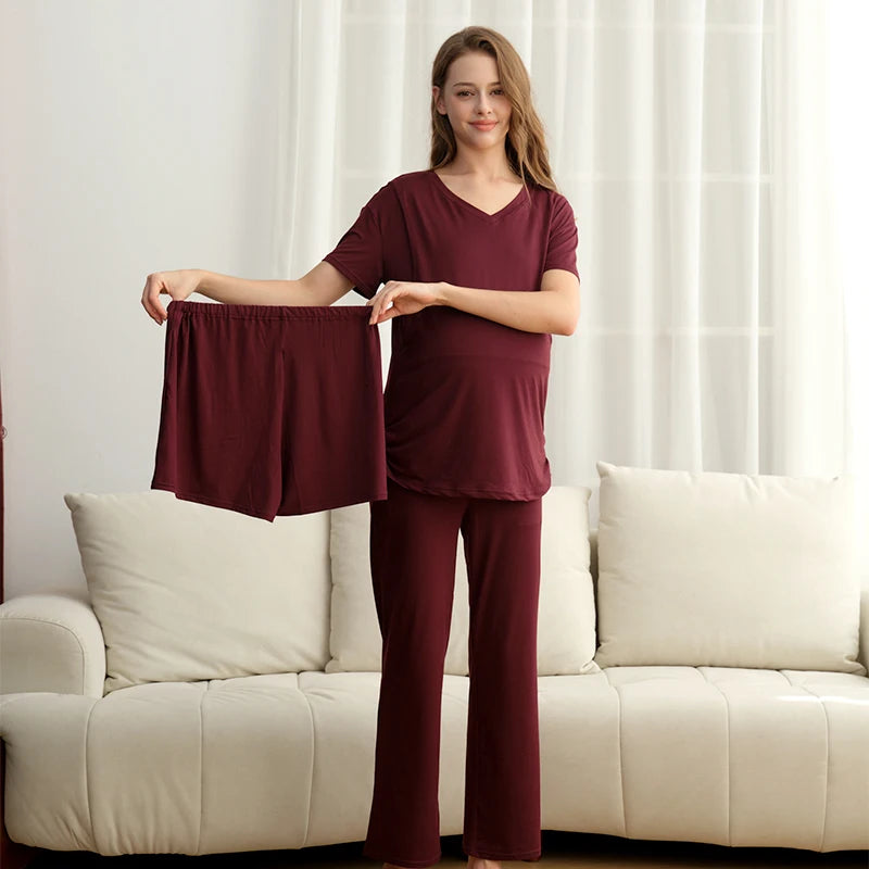 Cozy Maternity & Nursing Pajama Set