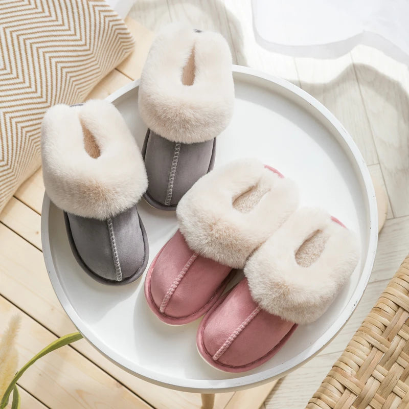 Cozy Velvet Winter Home Slippers