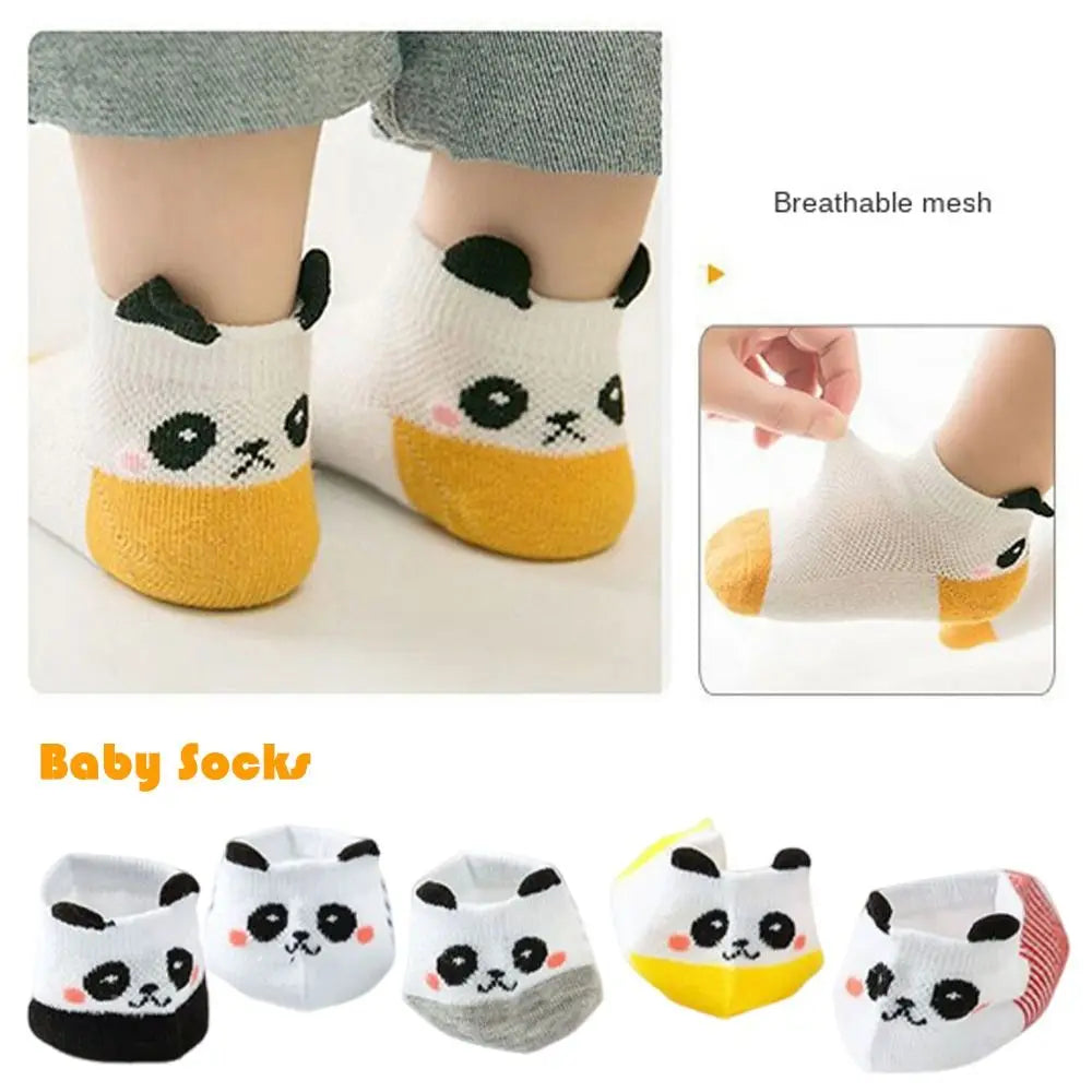 5 Pairs Cute Panda Kids Socks 🐼🧦