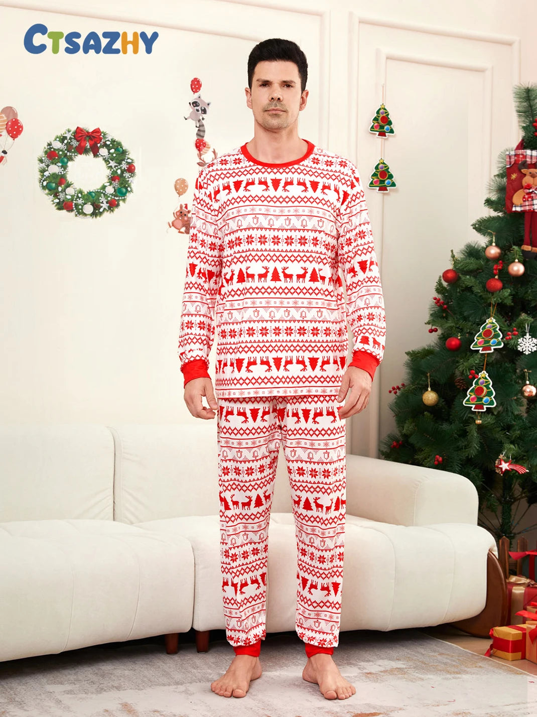 Family Xmas Matching Pajamas – Mom, Dad & Kids Set