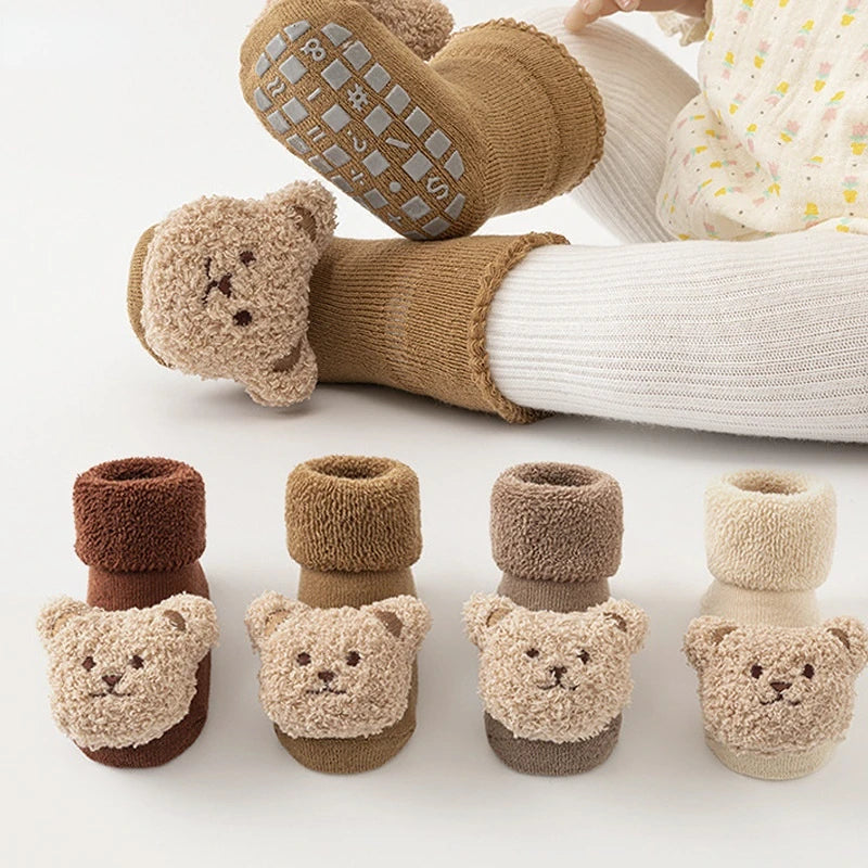 Cute Bear Winter Anti-Slip Baby Socks