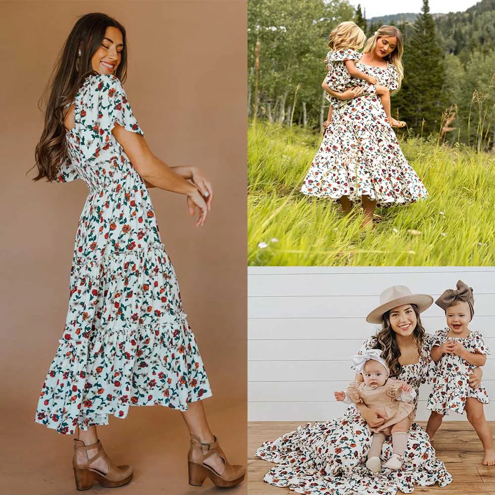 Mommy & Me Matching Family Dresses – Women & Kids Outfit Set