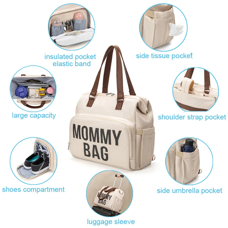 PANGDUBE 3-in-1 Large Capacity Mom  Diaper Backpack