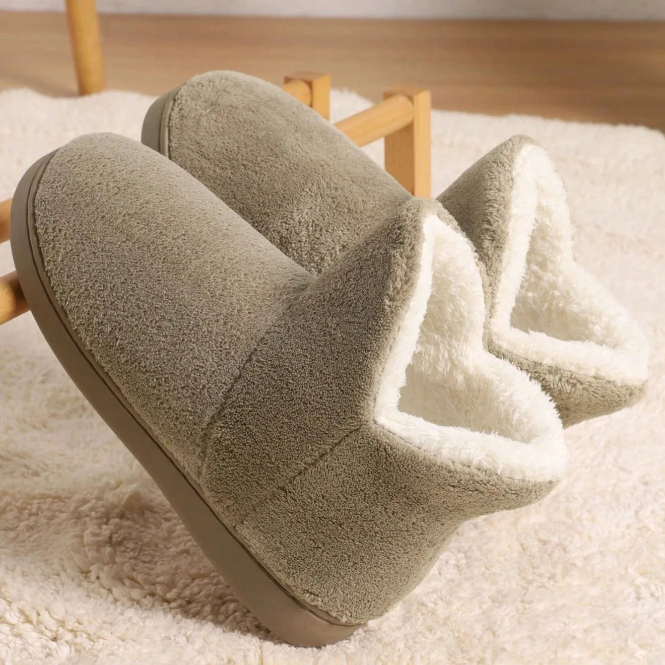 Cozy Winter Home Slippers – Warm, Soft & Non-Slip for Couples