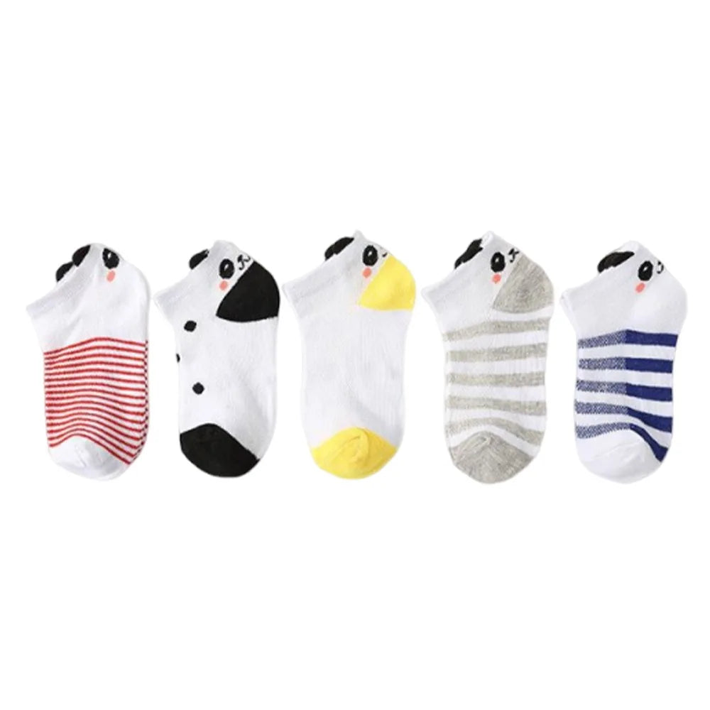 5 Pairs Cute Panda Kids Socks 🐼🧦