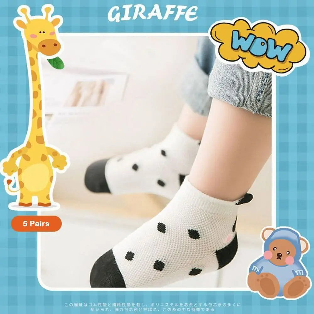 5 Pairs Cute Panda Kids Socks 🐼🧦
