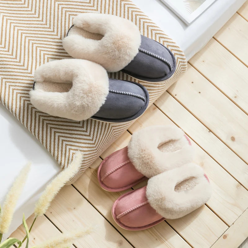 Cozy Velvet Winter Home Slippers