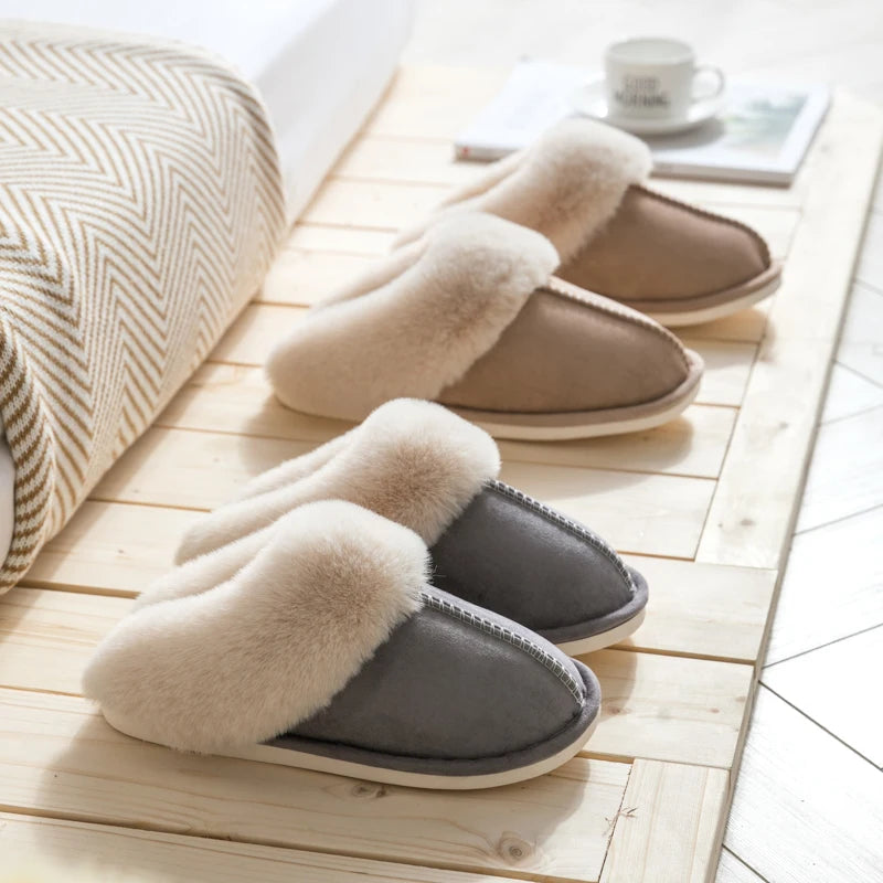 Cozy Velvet Winter Home Slippers