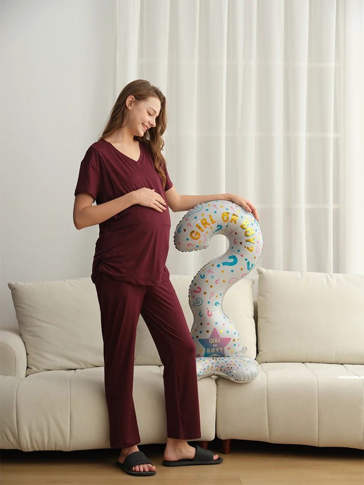 Cozy Maternity & Nursing Pajama Set