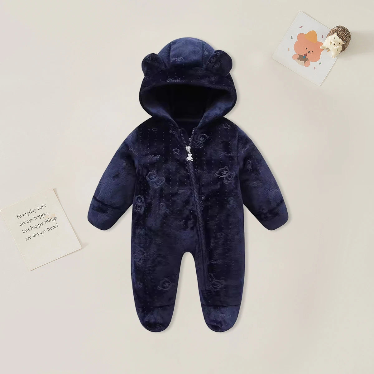 Warm Baby Romper – Soft Cartoon Jumpsuit 0–12M