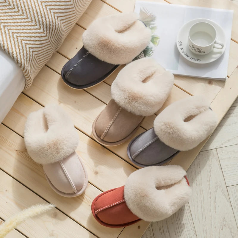 Cozy Velvet Winter Home Slippers
