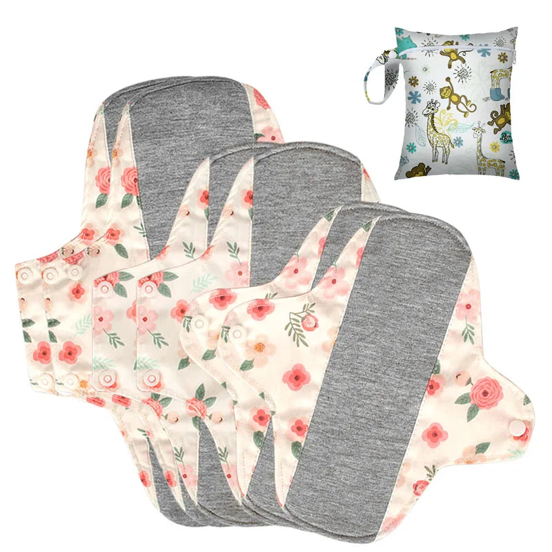 Reusable Graphene Menstrual Pads Set – 6PCS Washable Sanitary Liners
