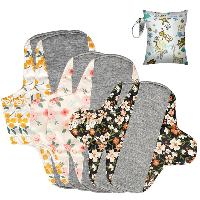 Reusable Graphene Menstrual Pads Set – 6PCS Washable Sanitary Liners