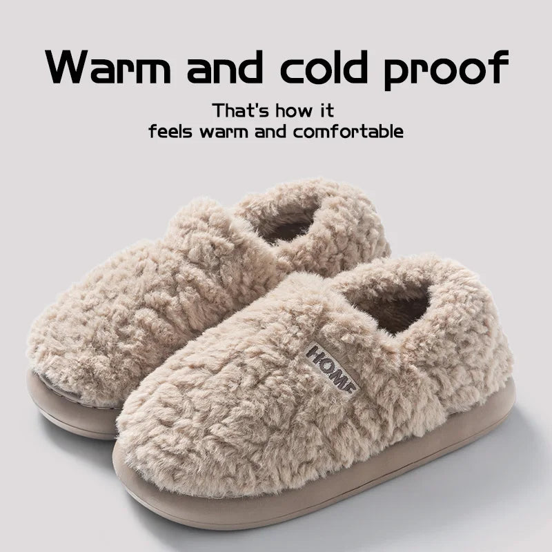 Winter Warm Plush Cotton Slippers Comfort