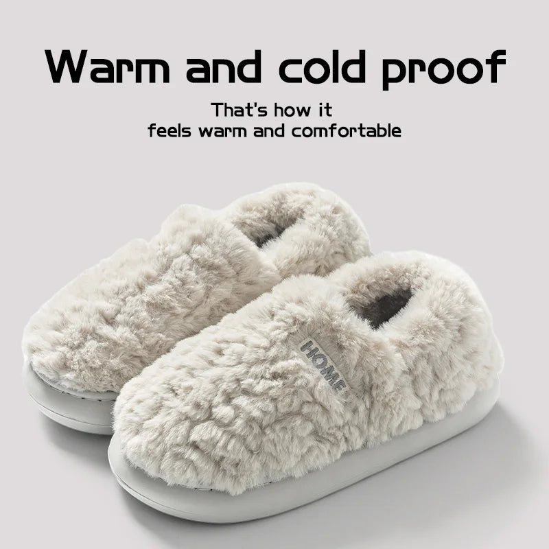 Winter Warm Plush Cotton Slippers Comfort