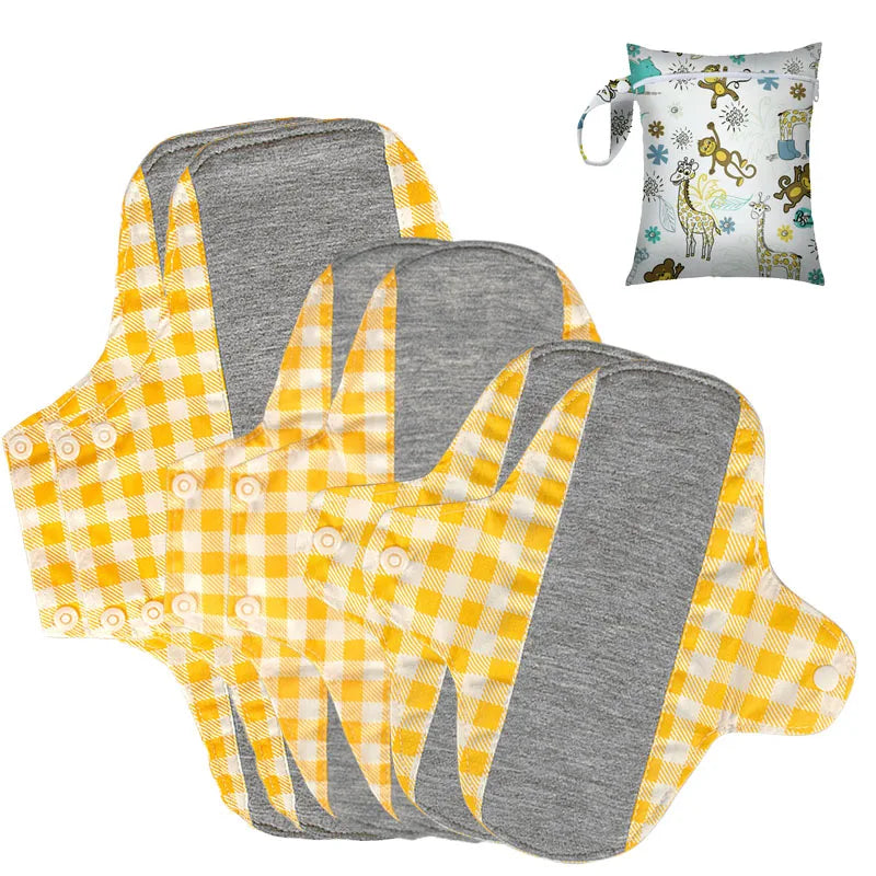 Reusable Graphene Menstrual Pads Set – 6PCS Washable Sanitary Liners
