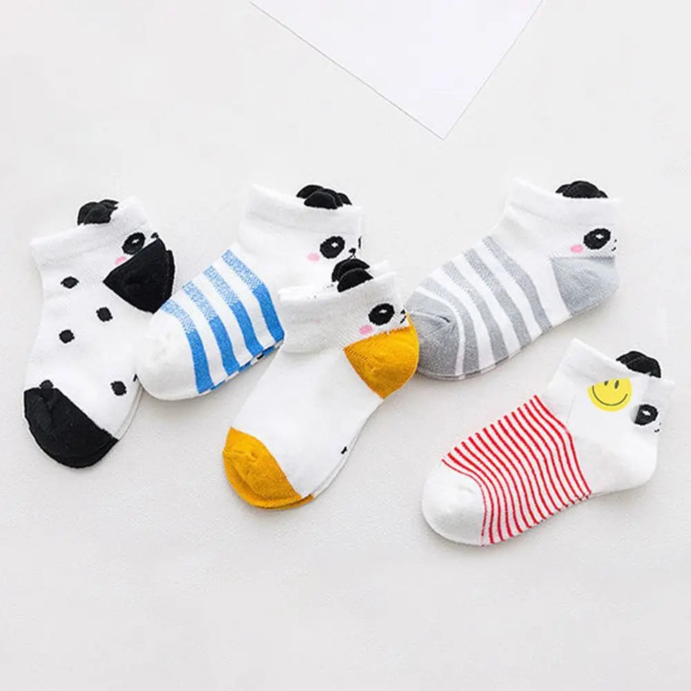 5 Pairs Cute Panda Kids Socks 🐼🧦