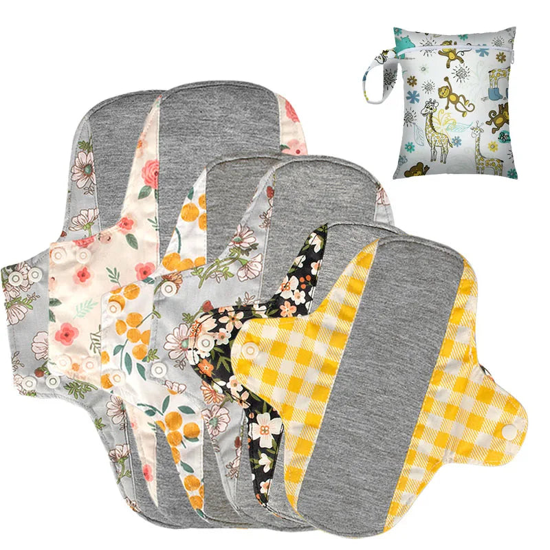 Reusable Graphene Menstrual Pads Set – 6PCS Washable Sanitary Liners