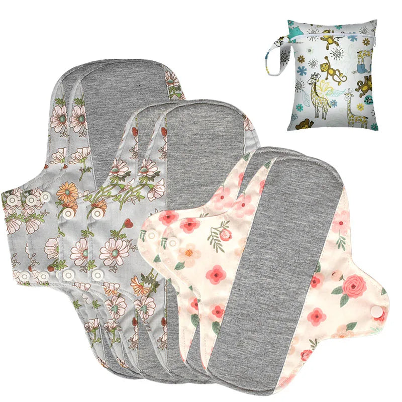 Reusable Graphene Menstrual Pads Set – 6PCS Washable Sanitary Liners