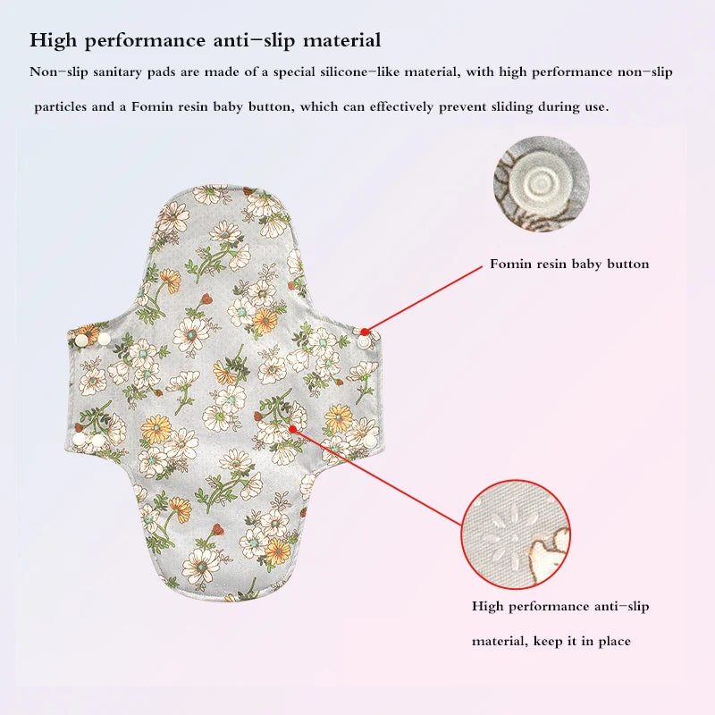 Reusable Graphene Menstrual Pads Set – 6PCS Washable Sanitary Liners