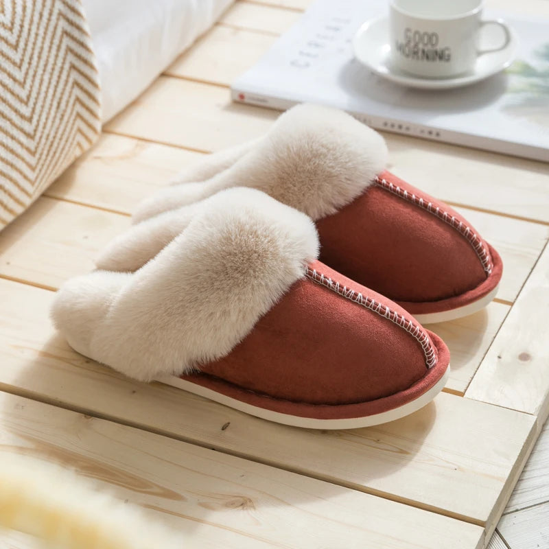 Cozy Velvet Winter Home Slippers