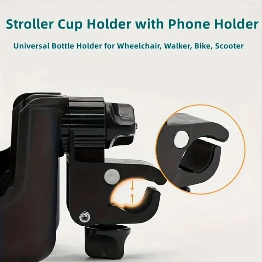 Smart 2-in-1 Stroller Cup & Phone Holder