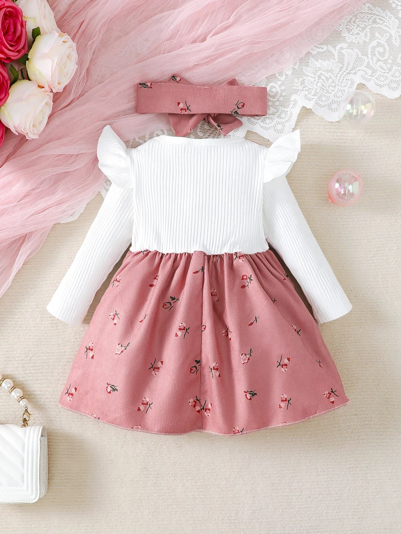 Baby Girl Floral Bow Dress Set
