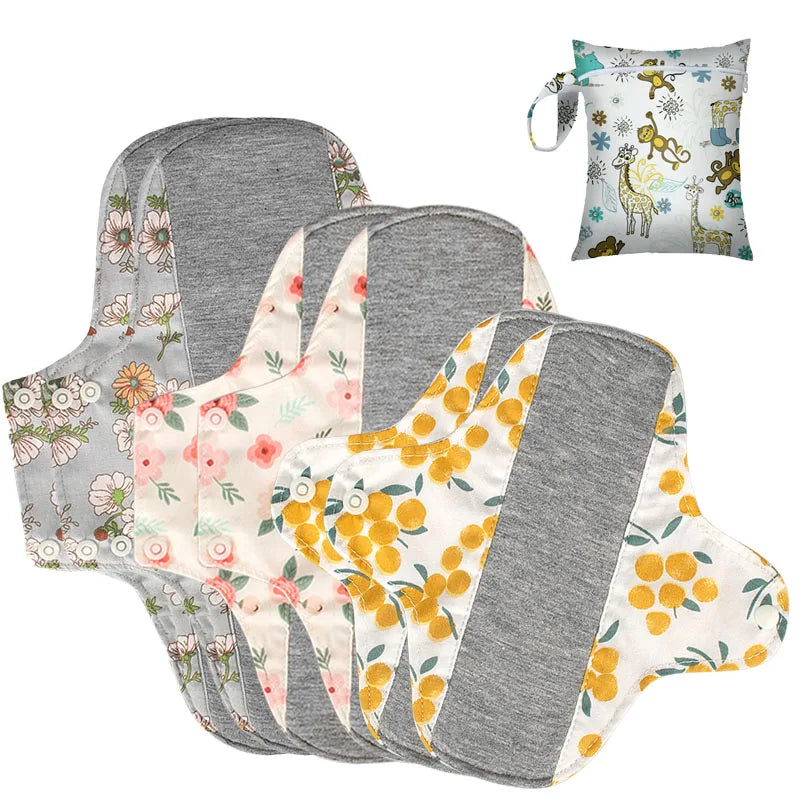 Reusable Graphene Menstrual Pads Set – 6PCS Washable Sanitary Liners