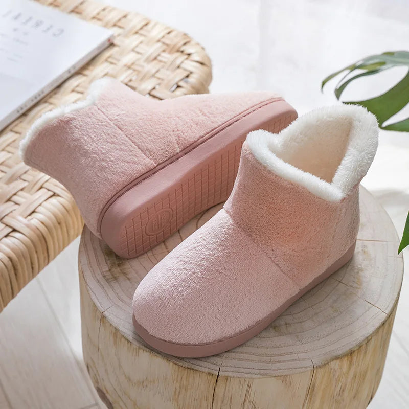 Cozy Winter Home Slippers – Warm, Soft & Non-Slip for Couples