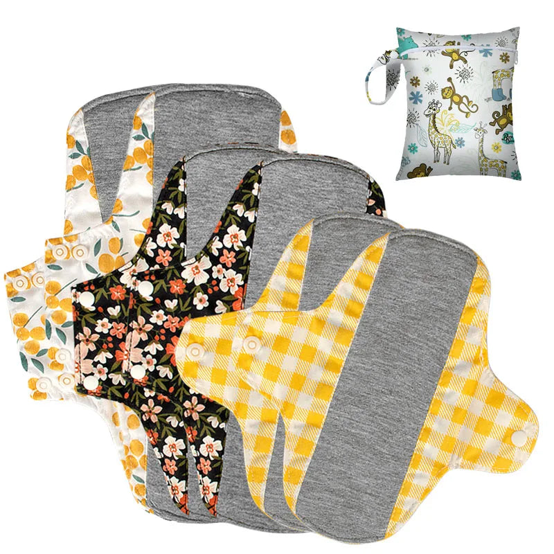 Reusable Graphene Menstrual Pads Set – 6PCS Washable Sanitary Liners