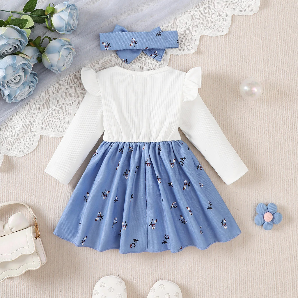 Baby Girl Floral Bow Dress Set