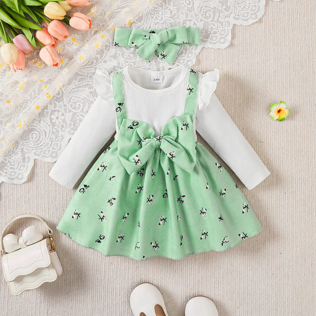 Baby Girl Floral Bow Dress Set
