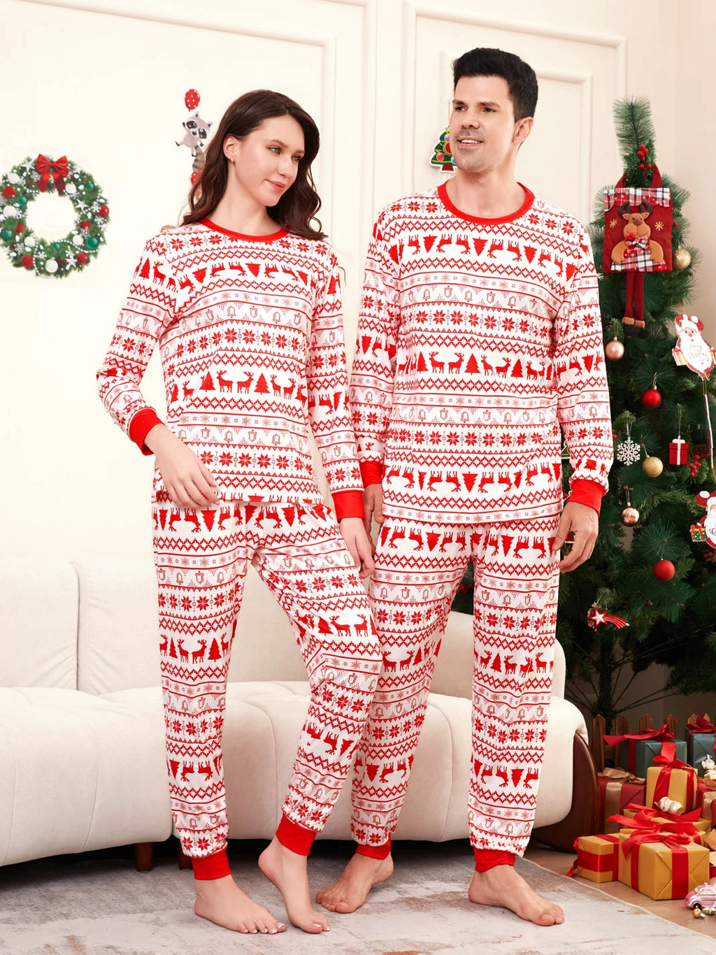 Family Xmas Matching Pajamas – Mom, Dad & Kids Set