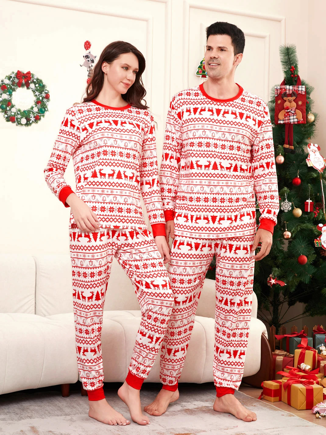 Family Xmas Matching Pajamas – Mom, Dad & Kids Set
