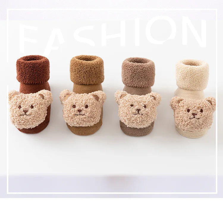 Cute Bear Winter Anti-Slip Baby Socks