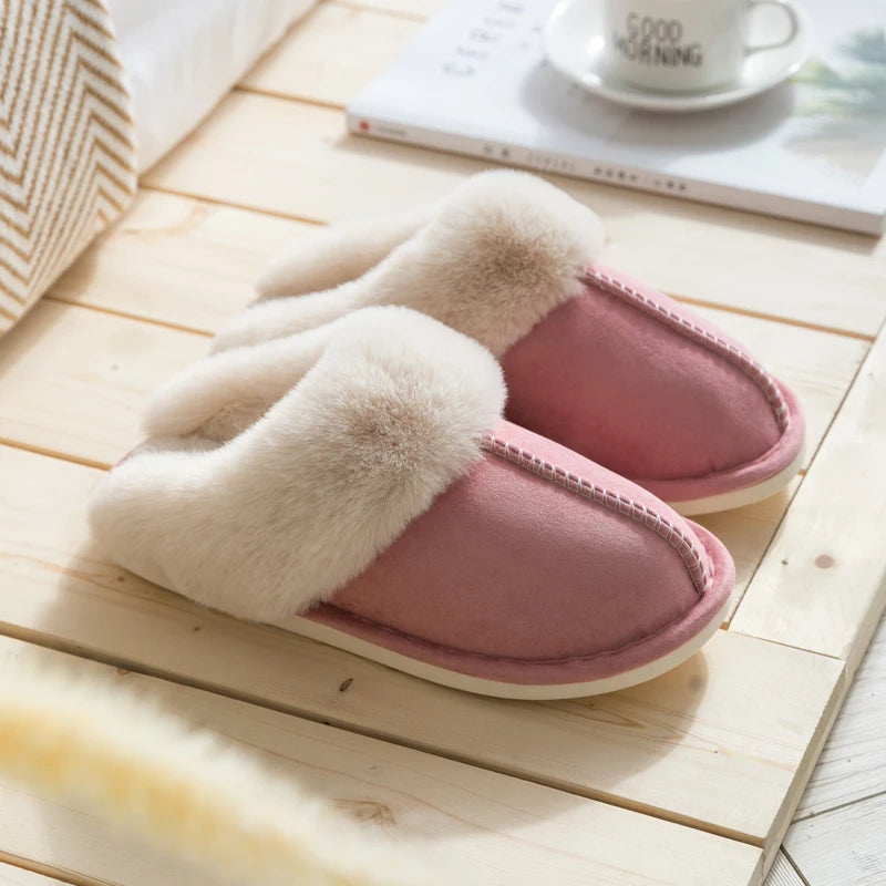 Cozy Velvet Winter Home Slippers